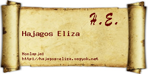 Hajagos Eliza névjegykártya